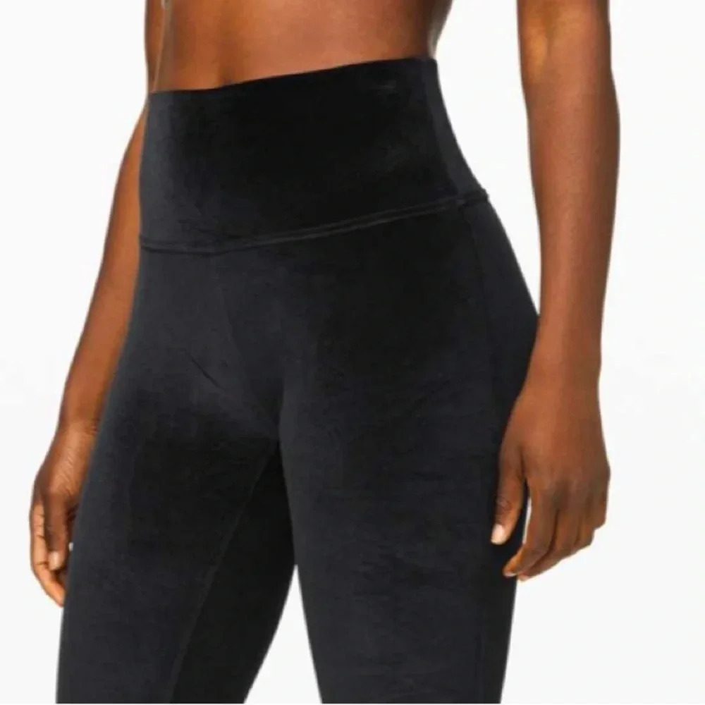 LULULEMON Wunder Lounge VELVET,  size 4, black - Picture 2 of 7
